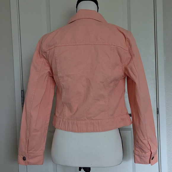 🛑NOT AVAILABLE🛑 Faded Glory peach women's denim jacket, size small (4-6) - Picture 4 of 15